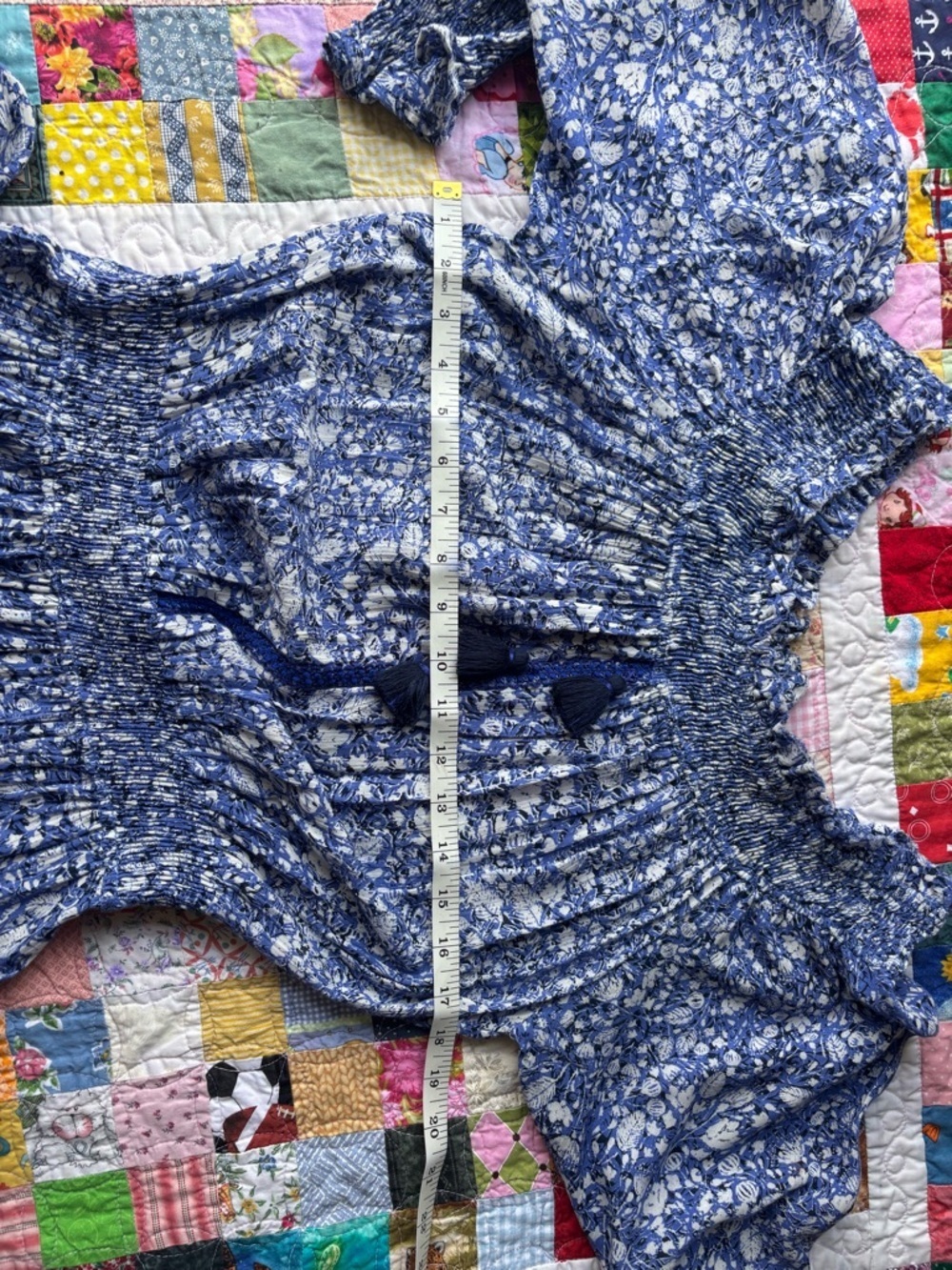 Poupette St. Barth Blue Floral Tiered Mini Skirt - Picture 6 of 8